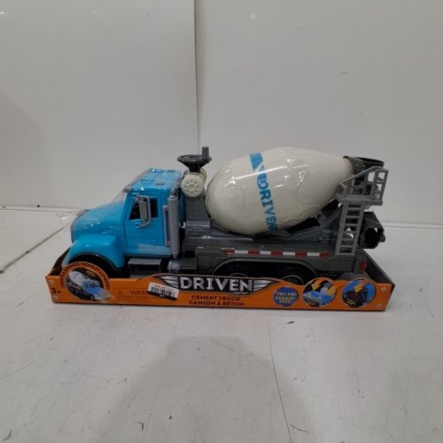 DRIVEN BY BATTAT CEMENT CONSTRUCTION TRUCK - 14" - BLUE/WHITE image 3