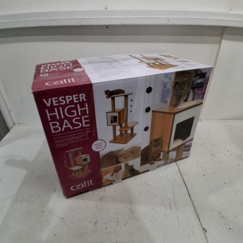 VESPER CAT-IT SCRATCHING POST HIGH TOWER WITH BASE AND CONDO - OAK (52063) image 7