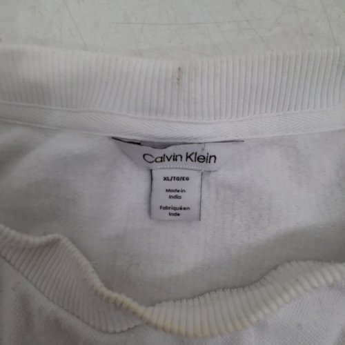 MEN'S CALVIN KLEIN CREWNECK SWEATSHIRT - EXTRA LARGE - WHITE image 5