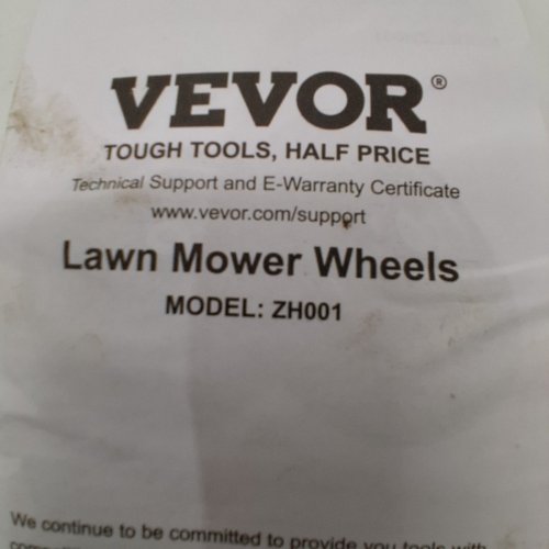 2PK TUBELESS LAWN MOWER TIRES WITH RIM - 350LBS CAP - BLACK (MODEL: ZH001) image 4