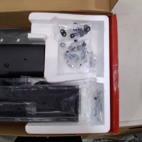 AOKCOS ADJUSTABLE TABLE TOP TV STAND - FITS 43" TO 85" TVS - BLACK (MODEL: TTC1602AGB) image 5