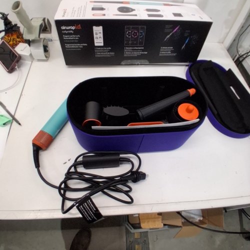 6PC DYSON AIRWRAP I.D CURLY + COILY MULTI STYLER AND HAIR DRYER WITH BLUETOOTH -CERAMIC PATINA/TOPAZ ( MODEL: HS08) image 3
