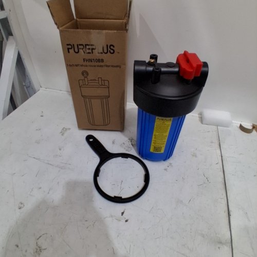 PUREPLUS WHOLE HOUSE WATER FILTER HOUSING - NPT PORT 1" - BLUE (MODEL: FHN10BB) image 3