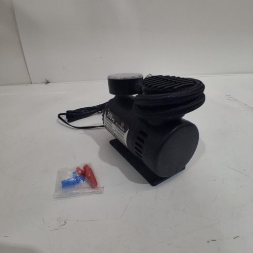 PORTABLE MINI ELECTRIC AIR COMPRESSOR TIRE INFLATOR PUMP - 300 PSI DC 12V - BLACK image 3