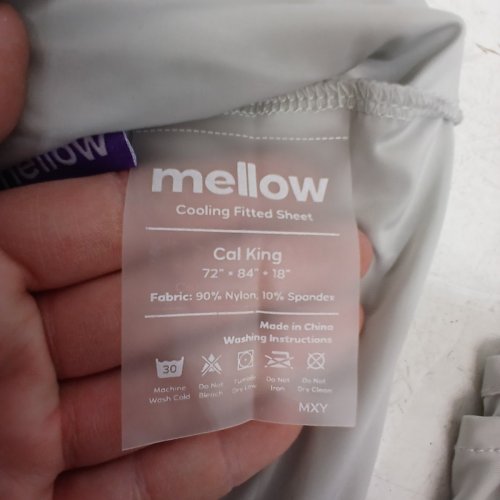 MELLOW COOLING BEDSHEET SET - CAL KING - WHITE image 3
