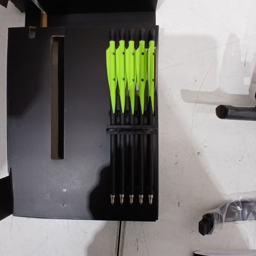 BARNETT DEMUN TRI-STRIKE AMBIDEXTROUS MINI CROSSBOW 3-SHOT MAGAZINE & PRECISION SIGHTS - 180FPS - 50LB DRAW - BLACK/GREEN (MODEL:‎ BAR50013) image 3