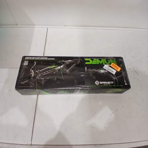 BARNETT DEMUN TRI-STRIKE AMBIDEXTROUS MINI CROSSBOW 3-SHOT MAGAZINE & PRECISION SIGHTS - 180FPS - 50LB DRAW - BLACK/GREEN (MODEL:‎ BAR50013) image 8