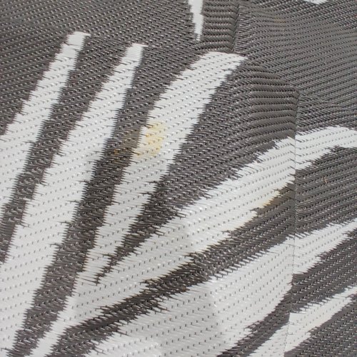 LARGE OUTDOOR FLORAL AREA RUG - 12FT X 9FT - GREY/WHITE image 3
