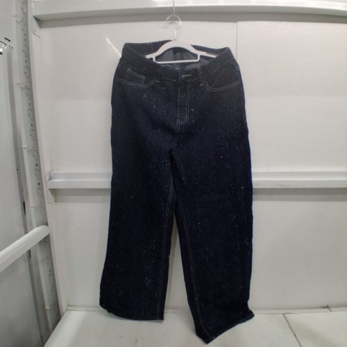 WOMEN'S OAK+FORT MID-RISE BARREL LEG BOUCLE TEXTURED JEAN - SMALL - DARK INDIGO (STYLE: DM-15858-W-INDIGO-S) image 2