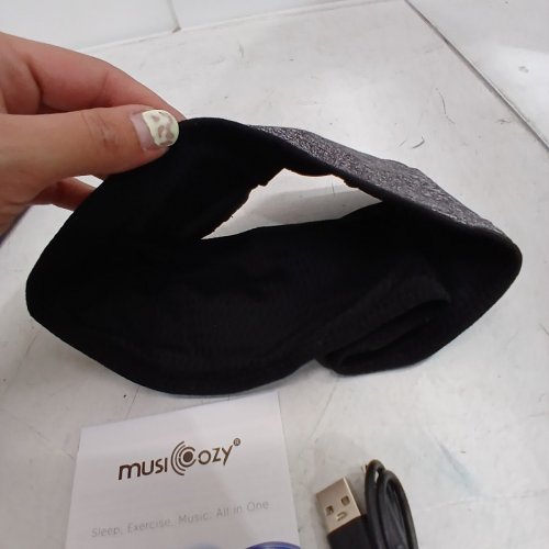 MUSICOZY WIRELESS BLUETOOTH IPX6 WATERPROOF SLEEP/WORKOUT HEADBAND HEADPHONES - GREY/BLACK image 4