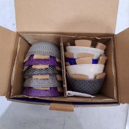 9PC SIGNATURE STONEWARE BOWLS- MULTICOLOR (ITEM: 3322000) image 4