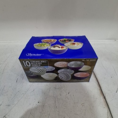 9PC SIGNATURE STONEWARE BOWLS- MULTICOLOR (ITEM: 3322000) image 5