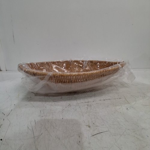 JZCHUNTOY IMITATION RATTAN STORAGE BASKET - 11" X 5.5" - BROWN image 3