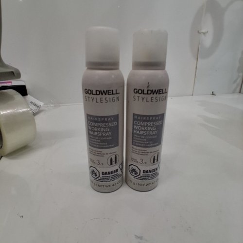 2 GOLDWELL STYLESIGN COMPRESSED WORKING HAIRSPRAY - HOLD 3/5 -FOR ALL HAIR TYPES- 4.1 OZ EACH image 3