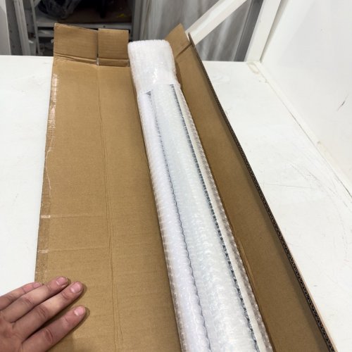LUCKUP CORDLESS ZEBRA WINDOW BLINDS - 69" X 72" - WHITE (MODEL: DZSTBML-69W) image 3