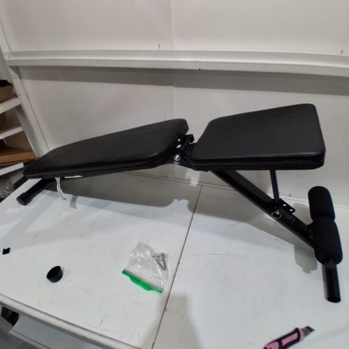 AMAZON BASICS ADJUSTABLE FOLDABLE WEIGHT BENCH - 51.4" X 14.8" X 16.5"-45" - BLACK image 2