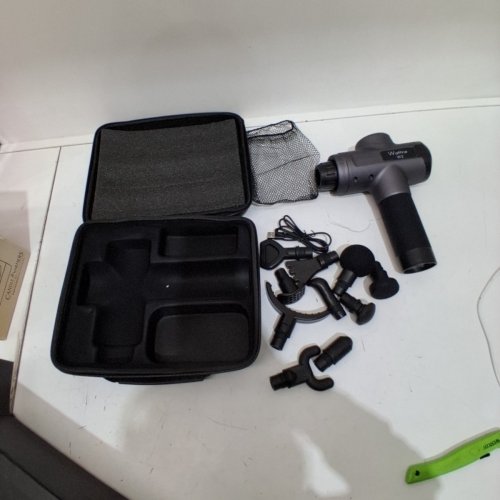 WATTNE MASSAGE DEEP TISSUE PERCUSSION MASSAGE GUN WITH ASSORTED ATTACHMENT HEADS - CARBON (MODEL: W2/RC-MG-010) image 3