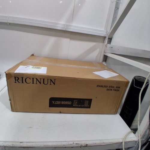 RICINUN TOP-MOUNT DEEP BAR/KITCHEN SINK - 28" X 18" X 9" - STAINLESS STEEL - (MODEL: YJ281809SD) image 8