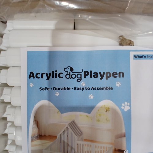 10PK PRAXIPET ACRYLIC INDOOR DOG PLAYPEN - 24" - WHITE image 2
