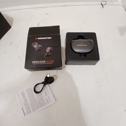 MONSTER OPEN EAR AIR CONDUCTION BLUETOOTH HEADPHONES - BLACK (MODEL: AC228) image 2