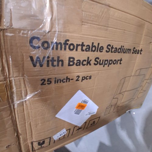 2PK YEYEEYYEE EXTRA WIDE STADIUM SEATS WITH BACK SUPPORT - 25" - BLUE image 2