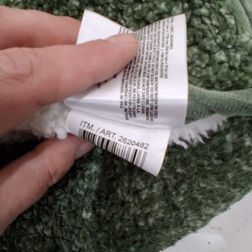 ROOTS HOME SHERPA THROW BLANKET - 50" X 70" - GREEN/WHITE (ITEM: 2620482) image 2