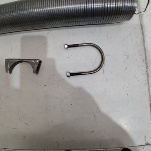 UNIVERSAL STAINLESS STEEL EXHAUST FLEX PIPE WITH METAL STEEL U BOLT CLAMP image 2