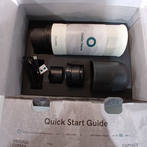 OUTIN PORTABLE ELECTRIC ESPRESSO MACHINE - WHITE (MODEL: NANO) image 4