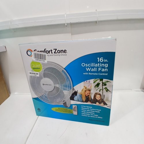 COMFORT ZONE WALL-MOUNT FAN - 16" - WHITE (MODEL: CZ16WR) image 2