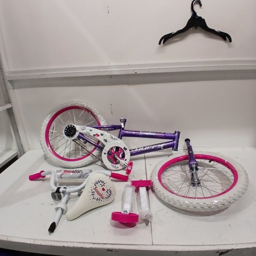 GIRLS HUFFY SEASTAR BICYCLE WITH TRAINING WHEELS - 18" - PURPLE/PINK/WHITE - (MODEL:59814C) image 3