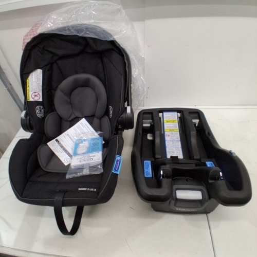 GRACO SNUGRIDE 35 LITE LX INFANT CAR SEAT - 4-35LBS CAPACITY - GOTHAM FASHION BLACK/GREY (MODEL: 2143034) image 3