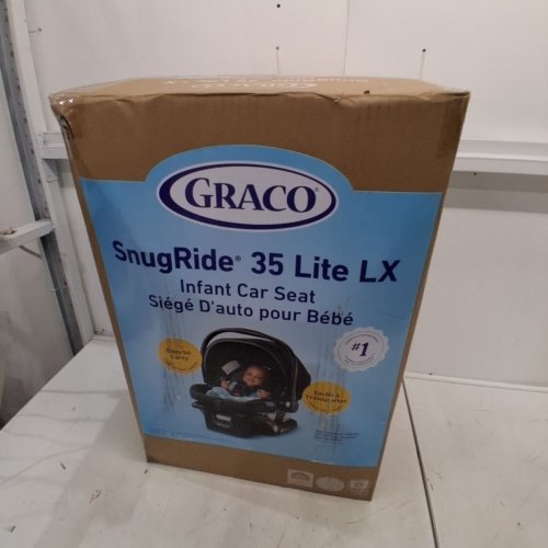 GRACO SNUGRIDE 35 LITE LX INFANT CAR SEAT - 4-35LBS CAPACITY - GOTHAM FASHION BLACK/GREY (MODEL: 2143034) image 5
