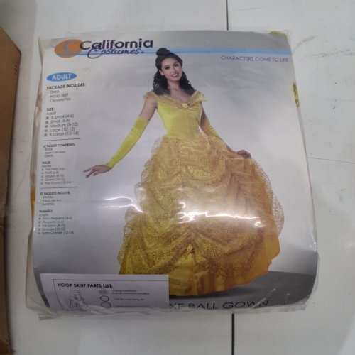 CALIFORNIA COSTUMES BEAUTY BALL GOWN COSTUME - EXTRA SMALL - YELLOW /GOLD image 2