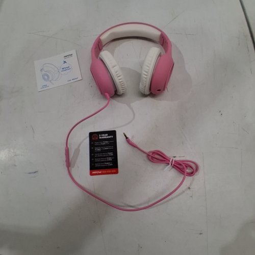 KID'S MPOW WIRED HEADPHONES - PINK/WHITE (MODEL: BH297B) image 2