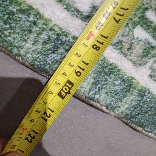 FLORAL AREA RUG - 14FT X 10FT - GREEN AND CREAM image 3