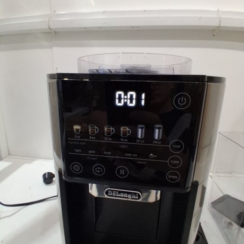 DELONGHI TRUEBREW HOT OR ICED SINGLE SERVE COFFEE MAKER WITH BUILT-IN GRINDER - BLACK/STAINLESS STEEL (MODEL: CAM51025MB) image 2