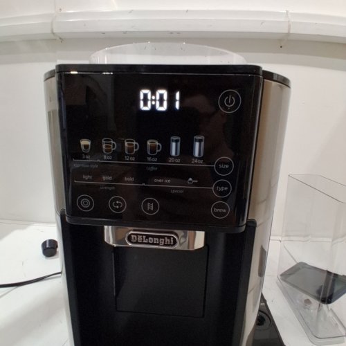 DELONGHI TRUEBREW HOT OR ICED SINGLE SERVE COFFEE MAKER WITH BUILT-IN GRINDER - BLACK/STAINLESS STEEL (MODEL: CAM51025MB) image 3