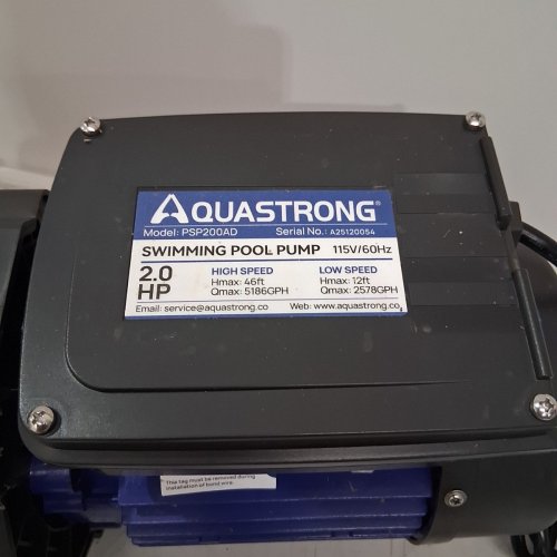 AQUASTRONG IN/ABOVE GROUND POOL PUMP HIGH FLOW SELF PRIMMING SWIMMING POOL PUMP - 2HP/115V/60HZ - GLOSSY BLACK (MODEL: PSP200) image 6