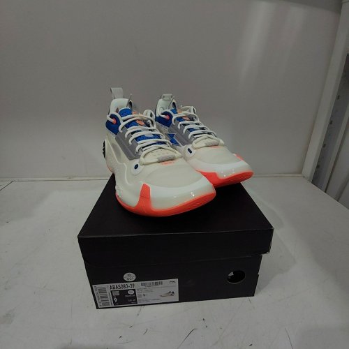 MEN'S LI-NING WAY OF WADE 10 LOW " DRAFT DAY " PROFESSIONAL BASKETBALL SHOES - 9 - WHITE / BLUE / ORANGE (MODEL: ABAS083-39) image 2