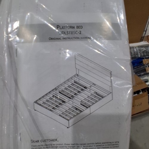 ALLEWIE MODERN PLATFORM BED FRAME WITH 4 STORAGE DRAWERS - QUEEN - WHITE (MODEL: WDLSTBSC-2) image 8