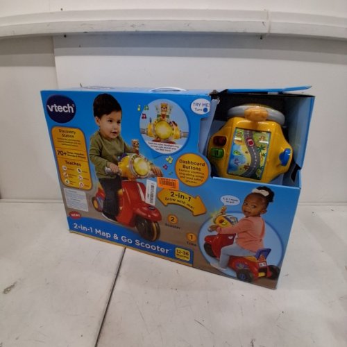 VTECH 2-IN-1 MAP & GO SCOOTER, ENGLISH VERSION - AGE 1-3 YEAR - RED (MODEL: 80-572300) image 4