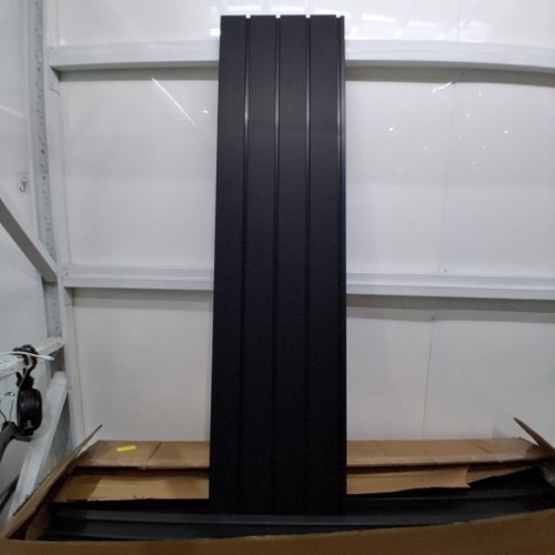 8PK NOLIVEN PVC SLATWALL PANEL WALL STORAGE SYSTEMS WITH SIX HOOKS - 4FT X 8FT - BLACK (ITEM: NOLIVEN-BHPTL) image 6
