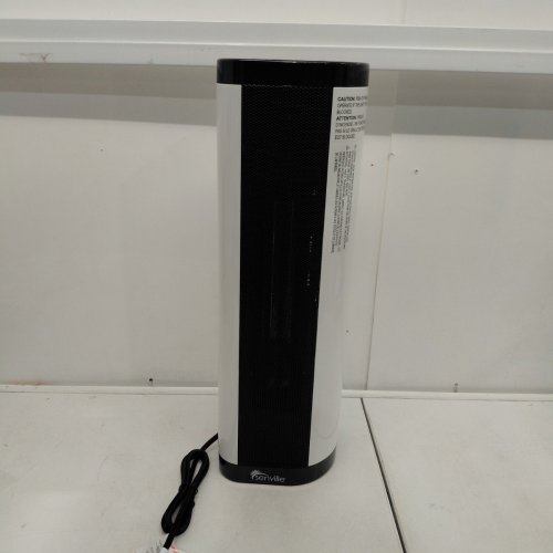 SENVILLE SWING CERAMIC TOWER HEATER WITH FAN - WHITE AND BLACK image 3