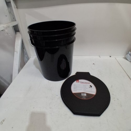72 HRS PREMIUM PORTABLE CAMPING TOILET SEAT WITH LID AND BUCKET FOR CAMPING, HIKING, EMERGENCIES - BLACK (MODEL: SAN-006) image 2