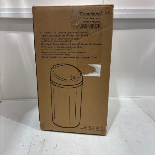 ITOUCHLESS SENSOR TRASH CAN - 8 GALLON - BLACK (M#:MT08RB) image 4