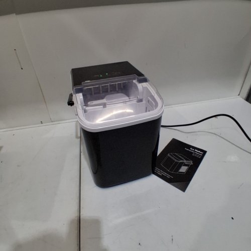 COUNTERTOP ICE MAKER MACHINE WITH HANDLE AND SELF CLEANING - 120V - BLACK (MODEL: WBJ-10A) image 3