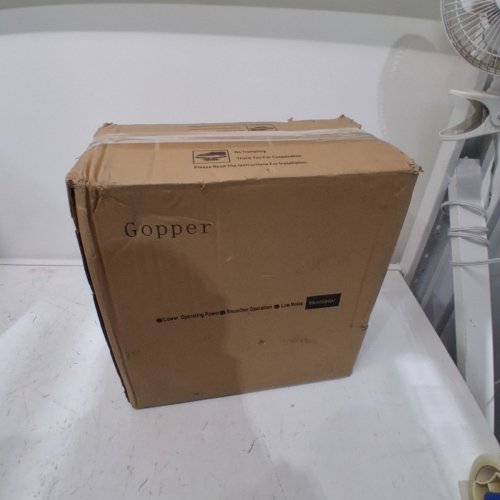 GOPPER ULTRA QUIET BATHROOM EXHAUST FAN WITH LIGHT -10"X10" - WHITE (MODEL: K250) image 5