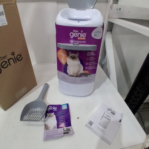 LITTER GENIE STYLE CAT LITTER ODOR CONTROL DISPOSAL SYSTEM PAIL WITH SCOOP AND HOLDER - 18" - WHITE (MODEL: ‎I000658) image 2