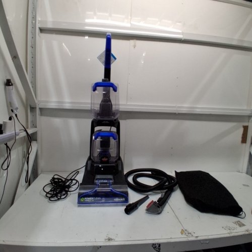 BISSELL POWERCLEAN TURBO PET XL UPRIGHT CARPET CLEANER - BLACK/BLUE (MODEL: 3738C) image 3