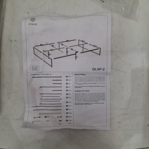 ZINUS METAL BED FRAME WITH STEEL SLAT SUPPORT, NO BOX SPRING NEEDED - FULL - 14" - BLACK (MODEL: OLB-QLSP-14FS) image 4